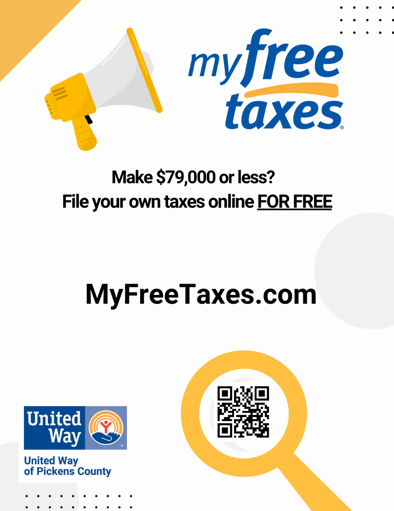 My Free Taxes flyer